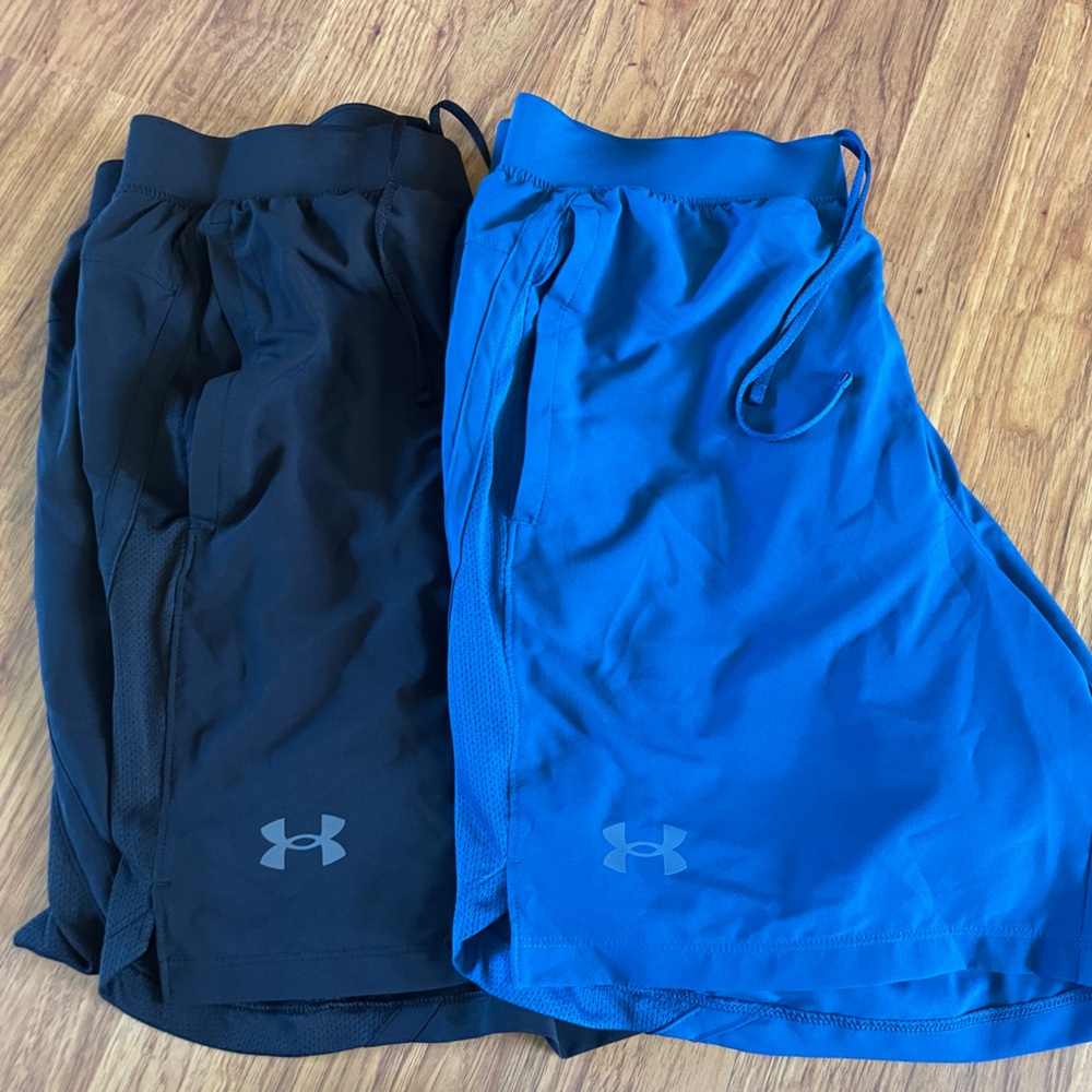 Under Armour Men's Running Shorts - 2 pair bundle